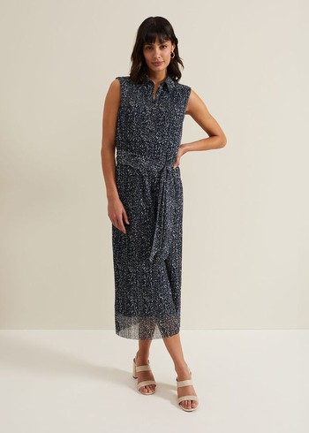 Phase Eight Adia Dress Navy Australia | ZI7531260